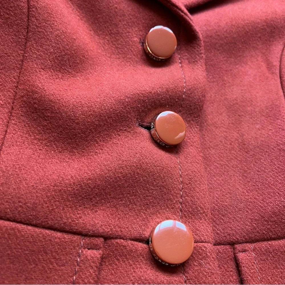 Kate Spade New York Wool Blend Coat Women’s XS Rust / Burnt Orange